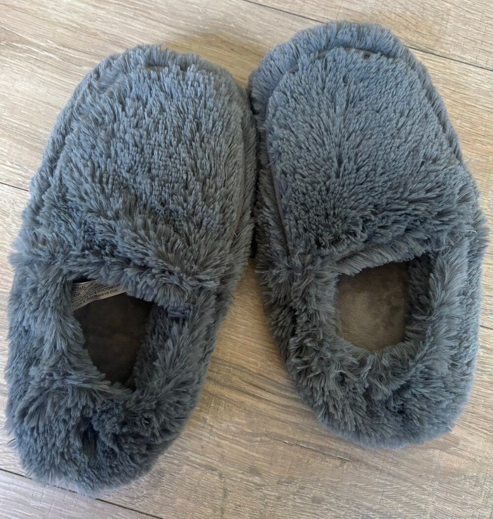 Warmies Pair Of Slippers Gray Microwave One Size